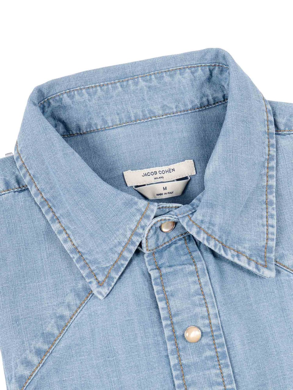 Jacob Cohen Light Blue Western Denim Shirt Blauw
