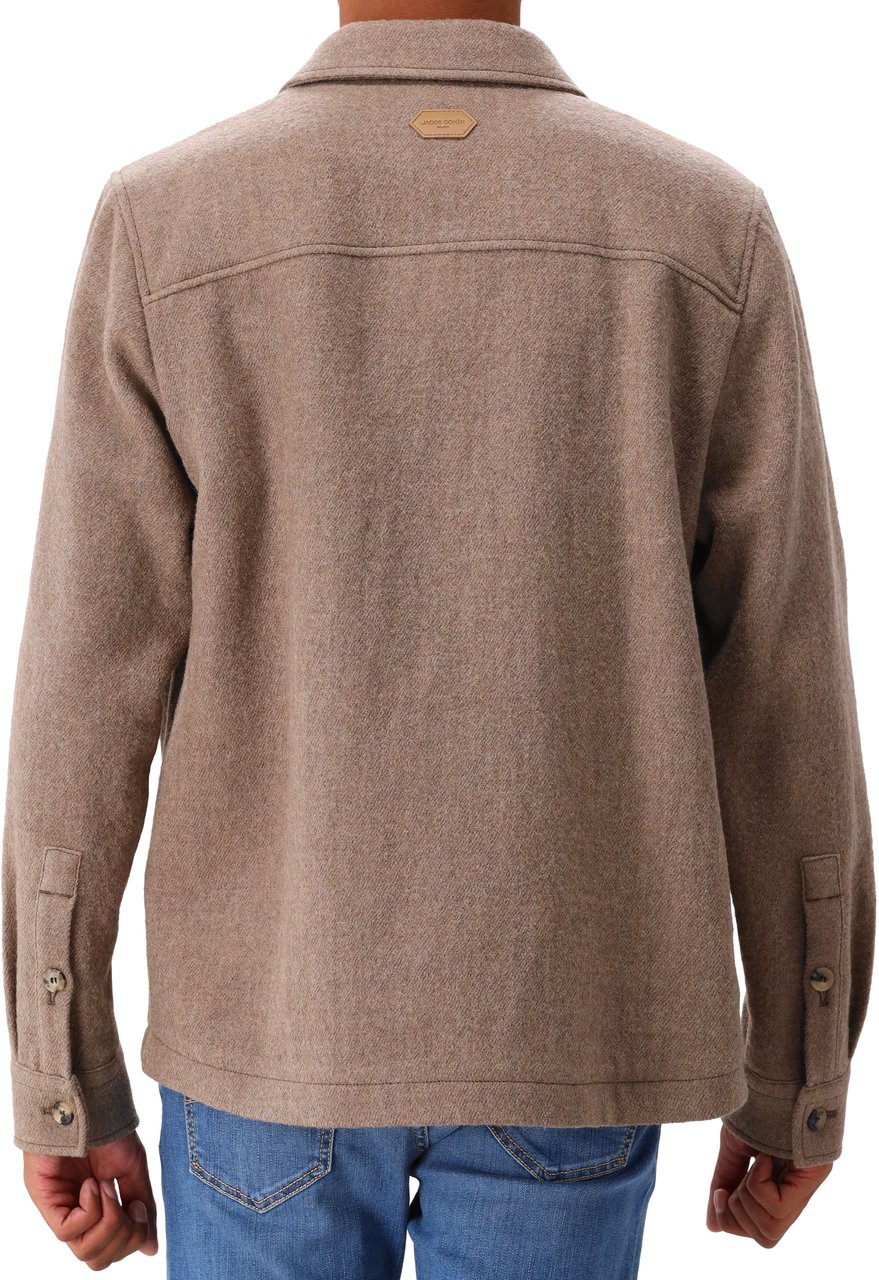 Jacob Cohen Jacob Cohën Overshirt Bruin Raw Discharge Brown Bruin