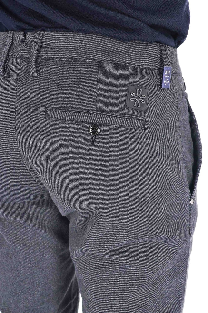 Jacob Cohen Bobby Model Diagonal Cotton 5-Pocket Trousers Grijs