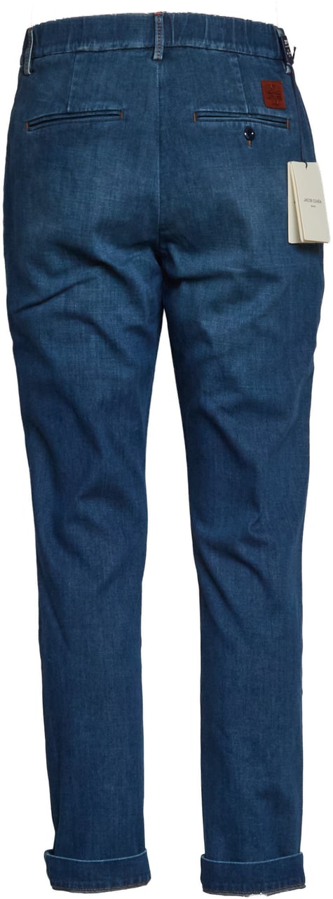 Jacob Cohen Jeans Gray Denim Blue Stretch Regular Fit Blauw