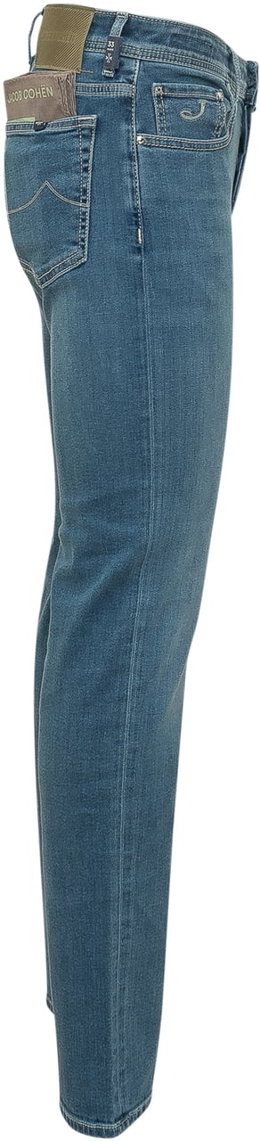 Jacob Cohen Jeans Slim Fit Cinque Tasche Blauw