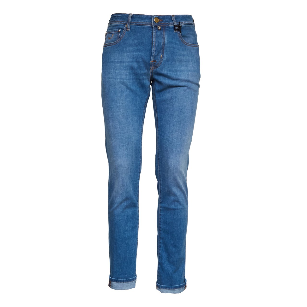 Jacob Cohen Bard Logo Button Skinny Jeans Blauw