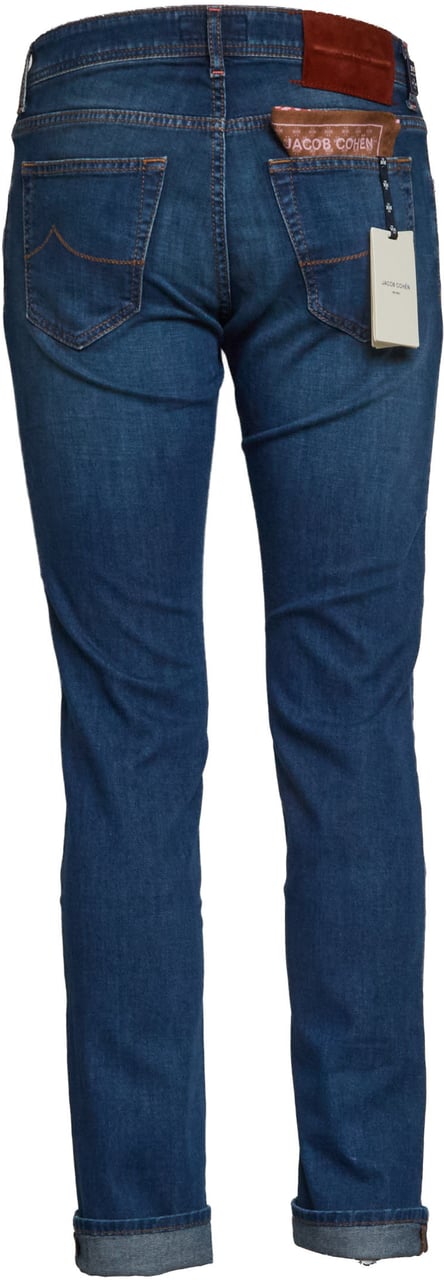 Jacob Cohen Jeans Nick Denim Blue Stretch Slim Fit Blauw