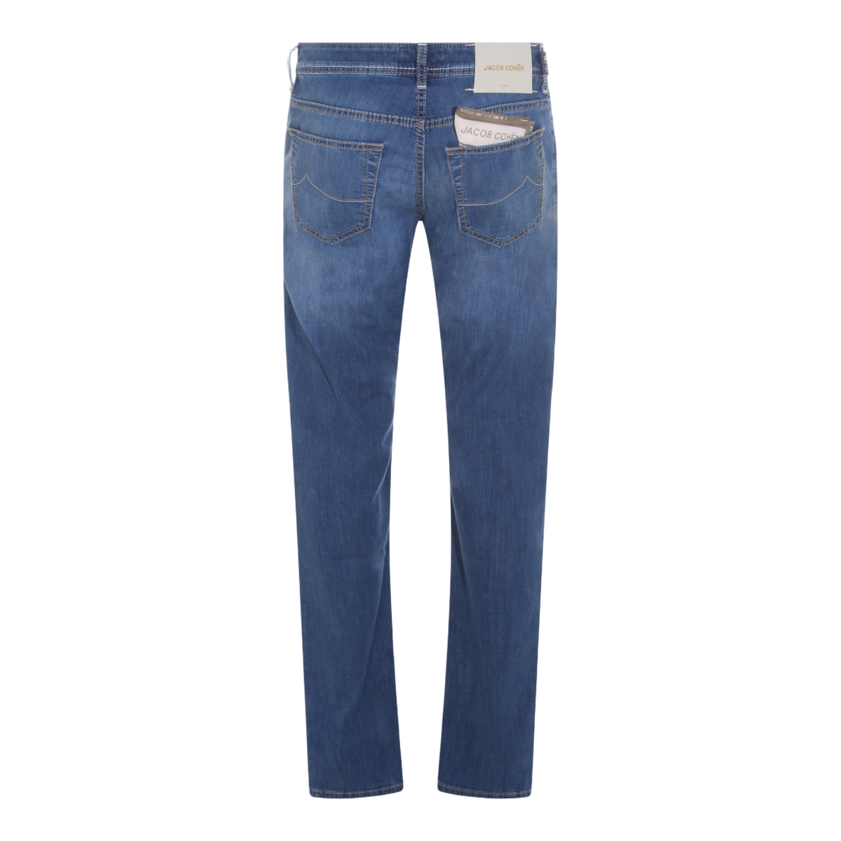 Jacob Cohen Straight-Legged Denim Jeans with Five-Pocket Design Blauw