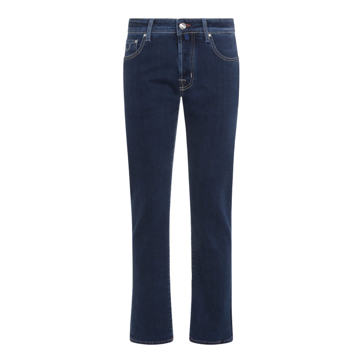 Jacob Cohen Straight-Leg Blue Jeans with Five-Pocket Design Blauw