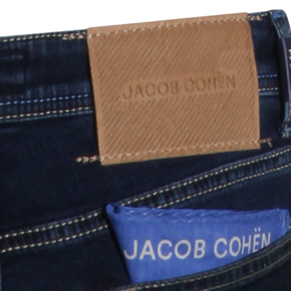 Jacob Cohen Straight-Leg Blue Jeans with Five-Pocket Design Blauw
