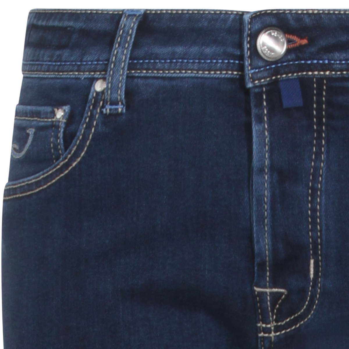 Jacob Cohen Straight-Leg Blue Jeans with Five-Pocket Design Blauw
