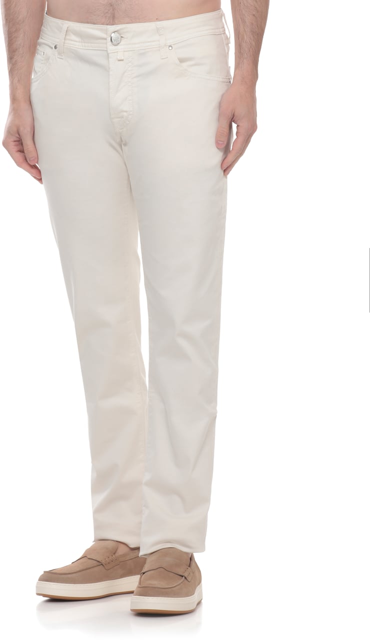 Jacob Cohen Trousers Avorio Wit