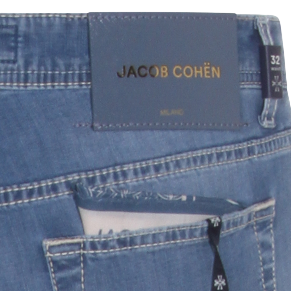 Jacob Cohen Straight-Cut Classic Blue Jeans Blauw