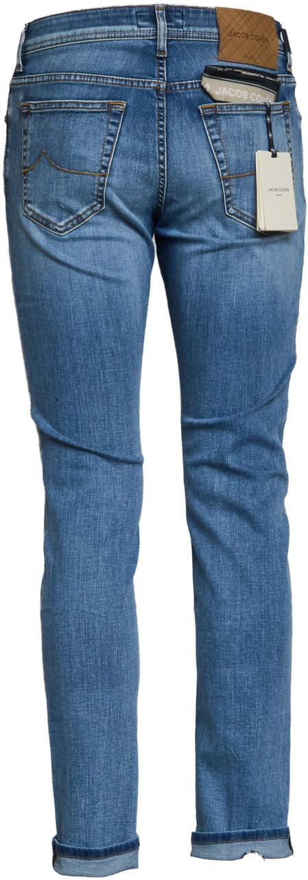 Jacob Cohen Jeans Bard With Zipper Fast Slim Fit Blauw