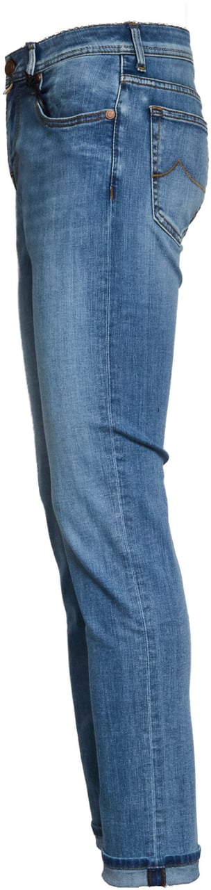 Jacob Cohen Jeans Bard With Zipper Fast Slim Fit Blauw