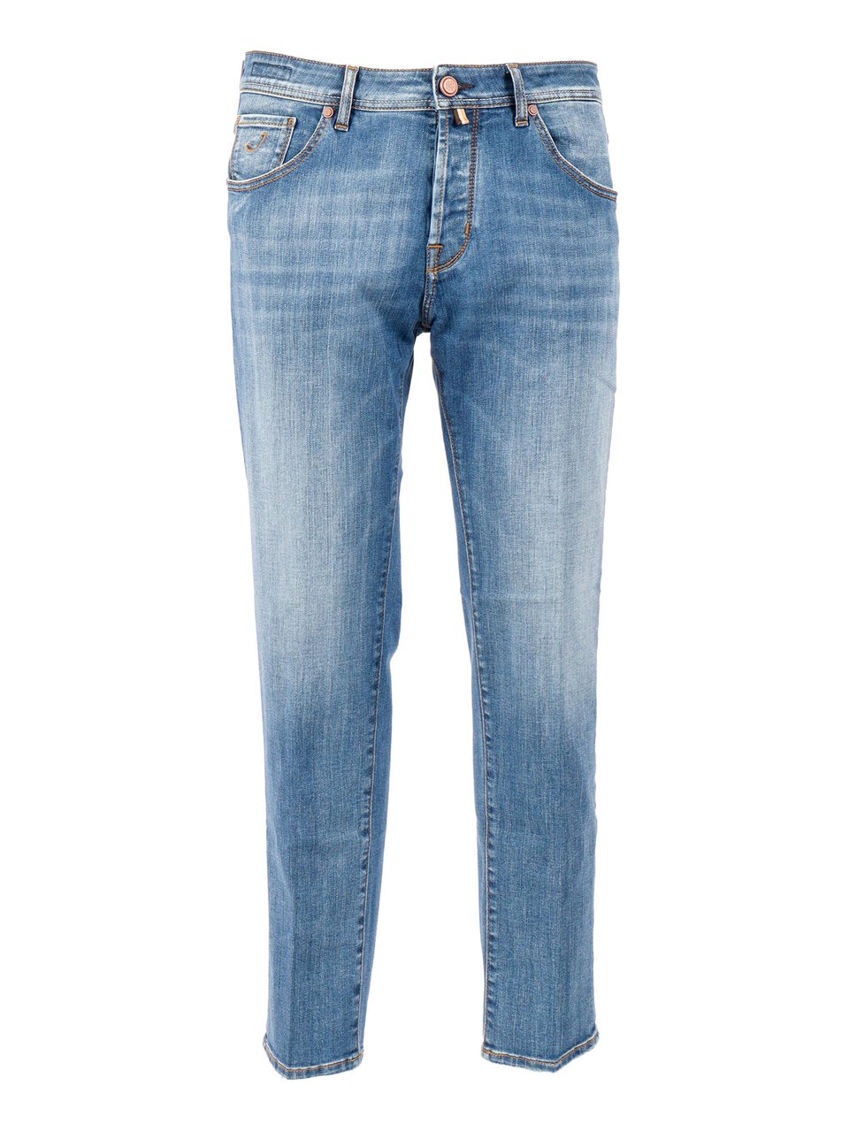 Jacob Cohen Light Blue Scott Cropped Jeans Blauw