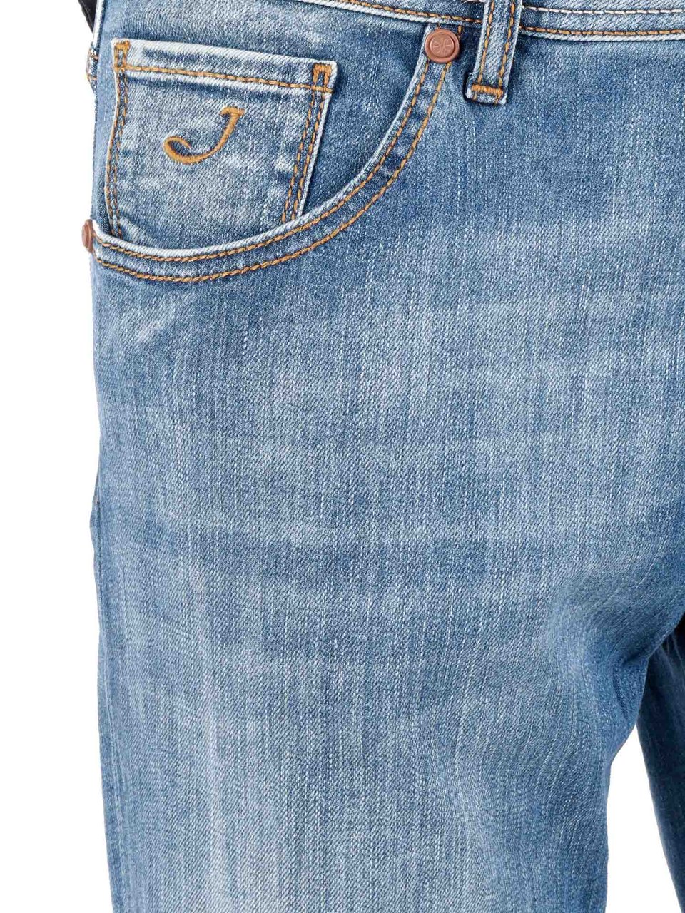 Jacob Cohen Light Blue Scott Cropped Jeans Blauw