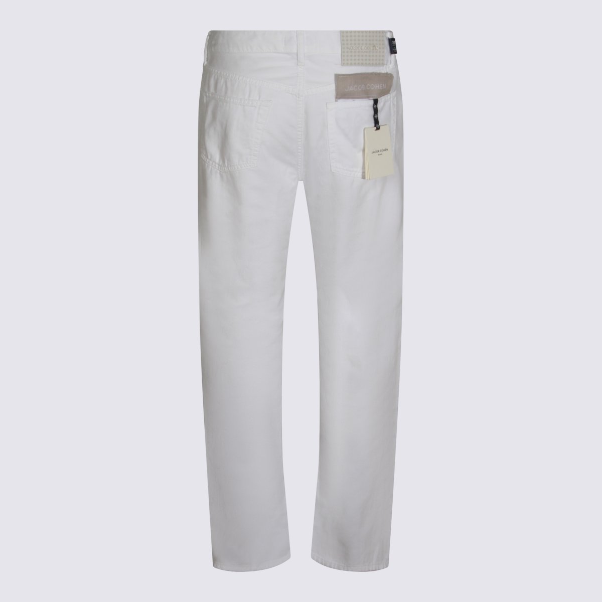 Jacob Cohen White Straight-Leg Jeans With Traditional Five-Pocket Design Wit