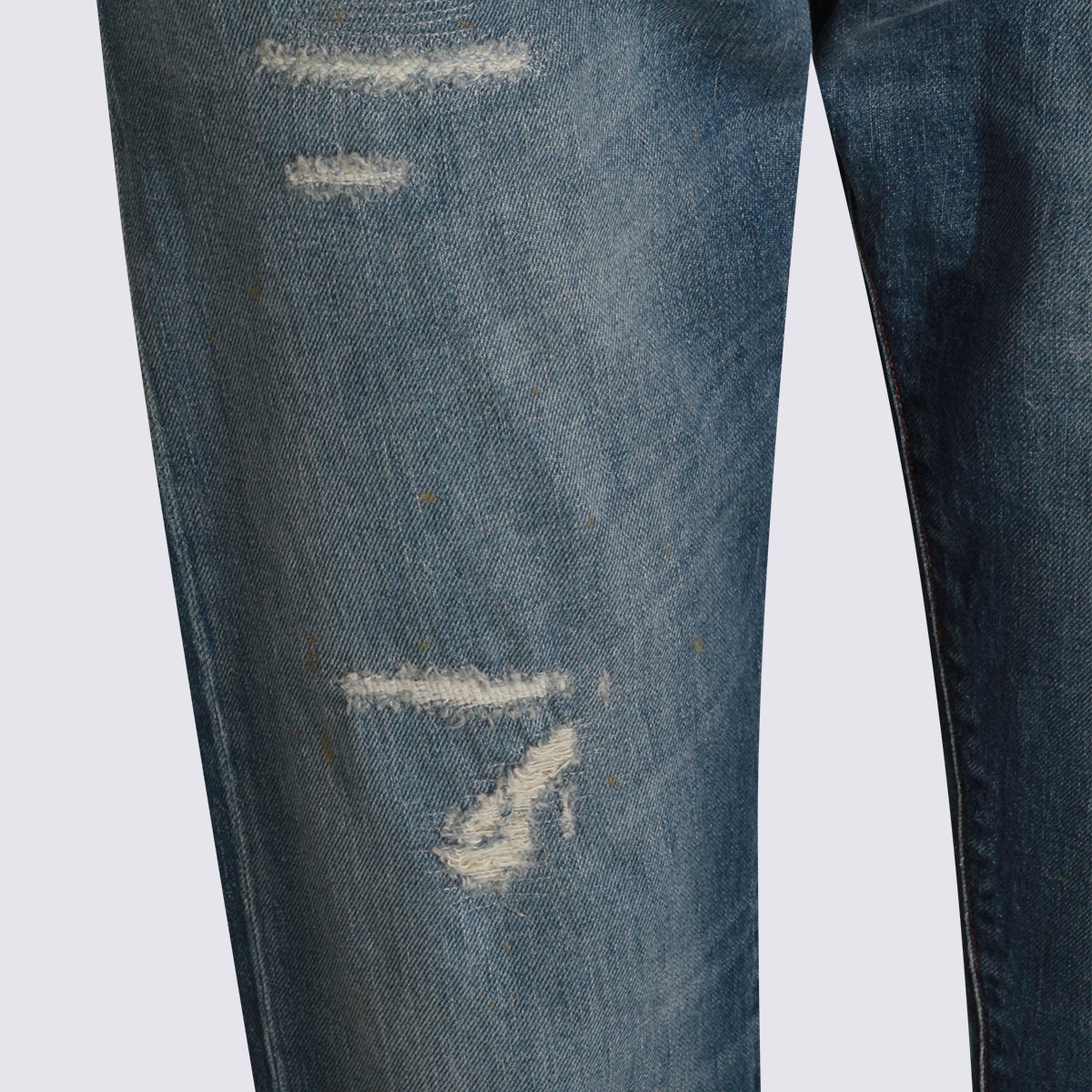 Jacob Cohen Classic Straight-Leg Jeans With Subtle Distressing And Five-Pocket Styling Blauw