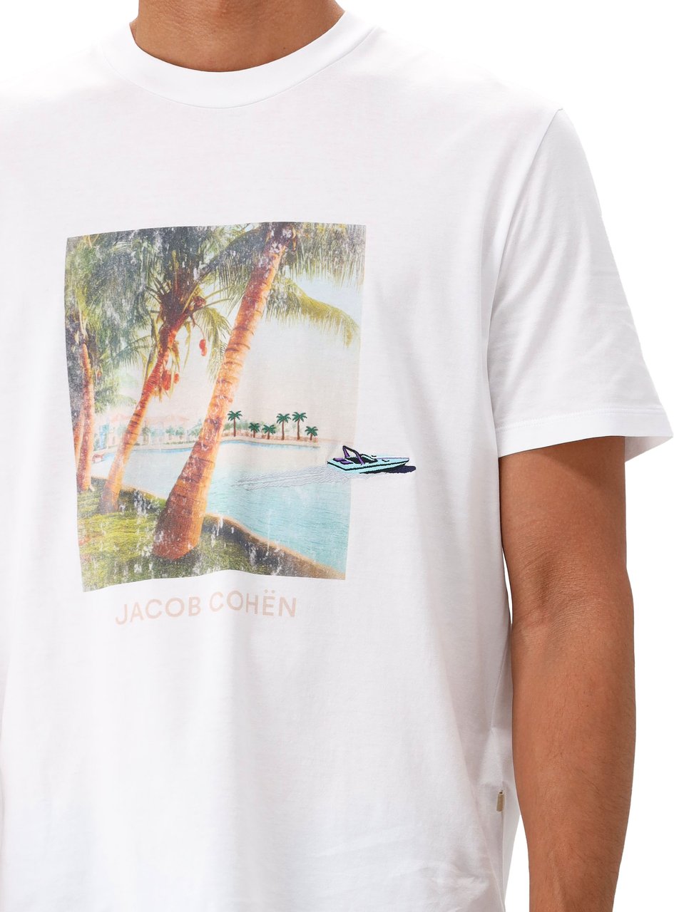 Jacob Cohen Jacob Cöhen T-Shirt Wit Collo Costina Wit