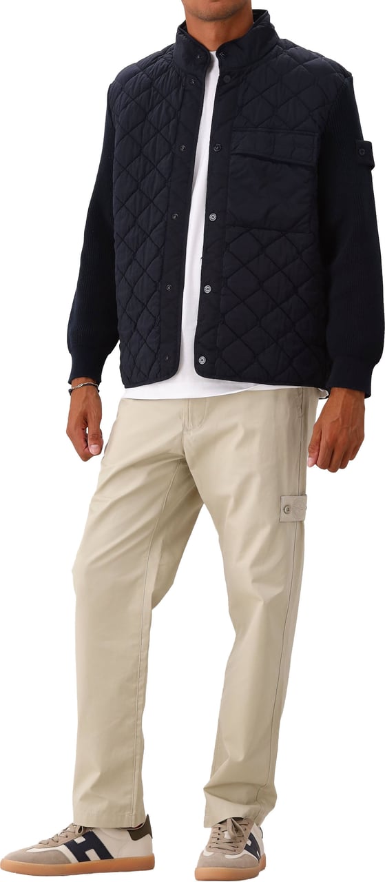 Jacob Cohen Stone Island Jas Blauw Ghost Blauw