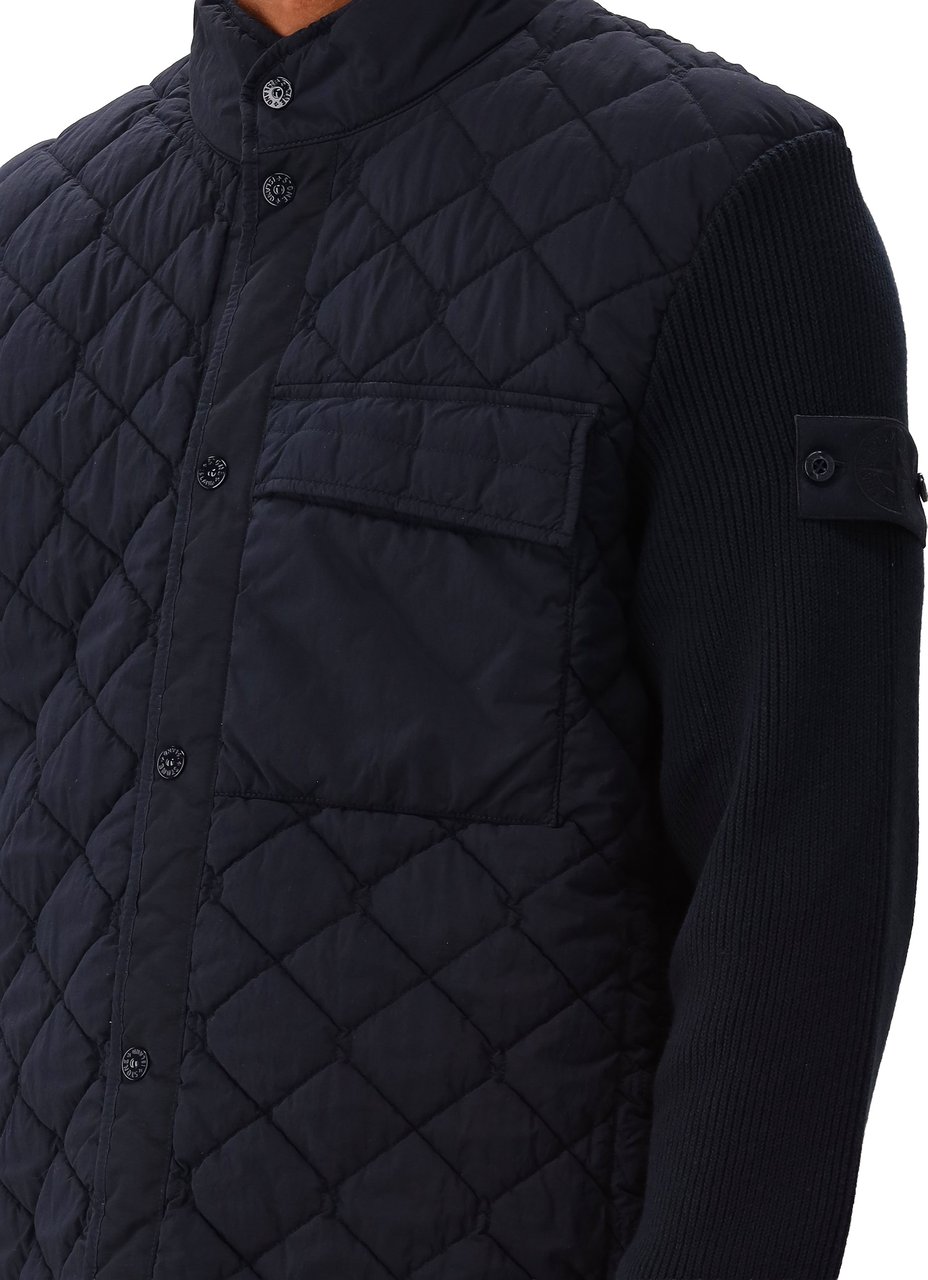 Jacob Cohen Stone Island Jas Blauw Ghost Blauw