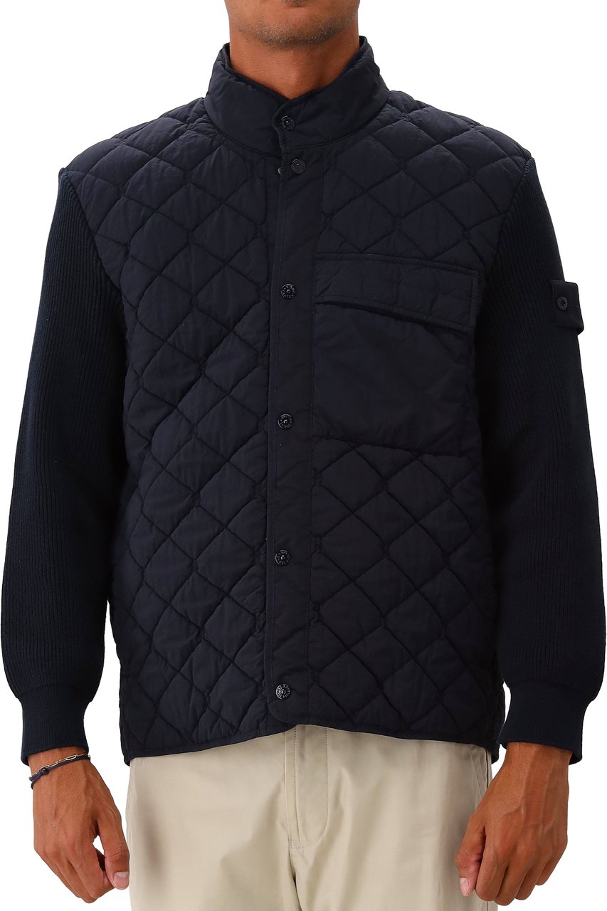 Jacob Cohen Stone Island Jas Blauw Ghost Blauw