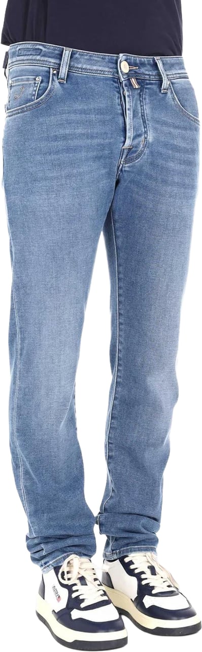 Jacob Cohen Heren Pant 5 Pkt Super Slim Fit Nick Blauw