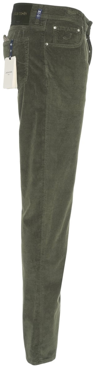 Jacob Cohen Pantaloni in velluto a coste 'Bard' Groen
