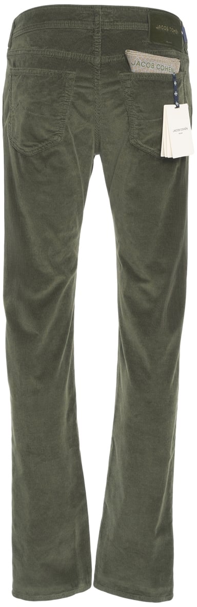 Jacob Cohen Pantaloni in velluto a coste 'Bard' Groen