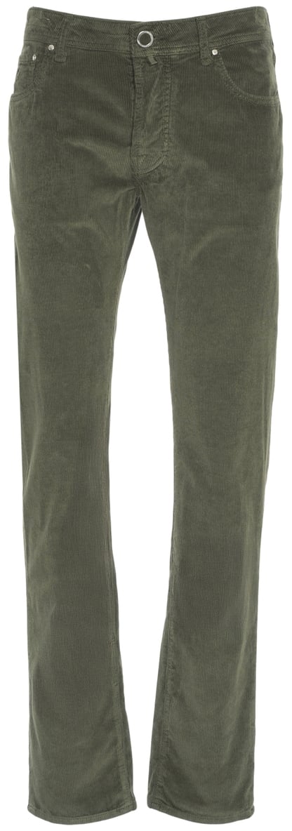 Jacob Cohen Pantaloni in velluto a coste 'Bard' Groen