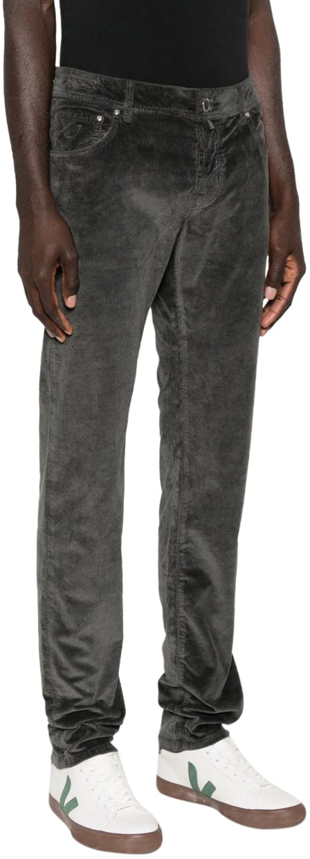 Jacob Cohen Trousers Gunmetal Grey Grijs