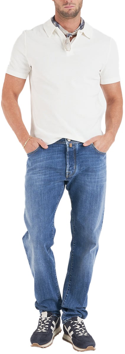 Jacob Cohen Slim fit jeans 'Scott' Blauw