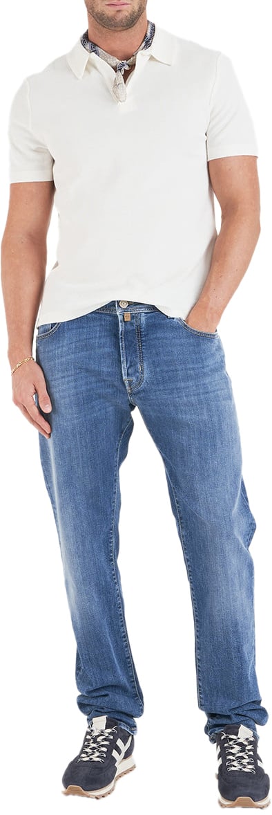 Jacob Cohen Slim fit jeans 'Scott' Blauw
