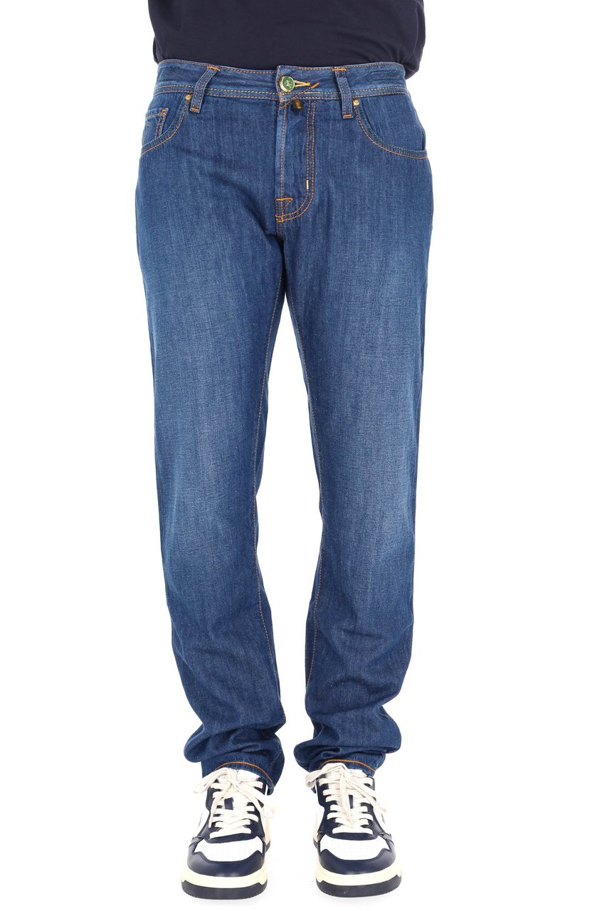 Jacob Cohen Bard Cognac Label Limited Edition Jeans Blauw