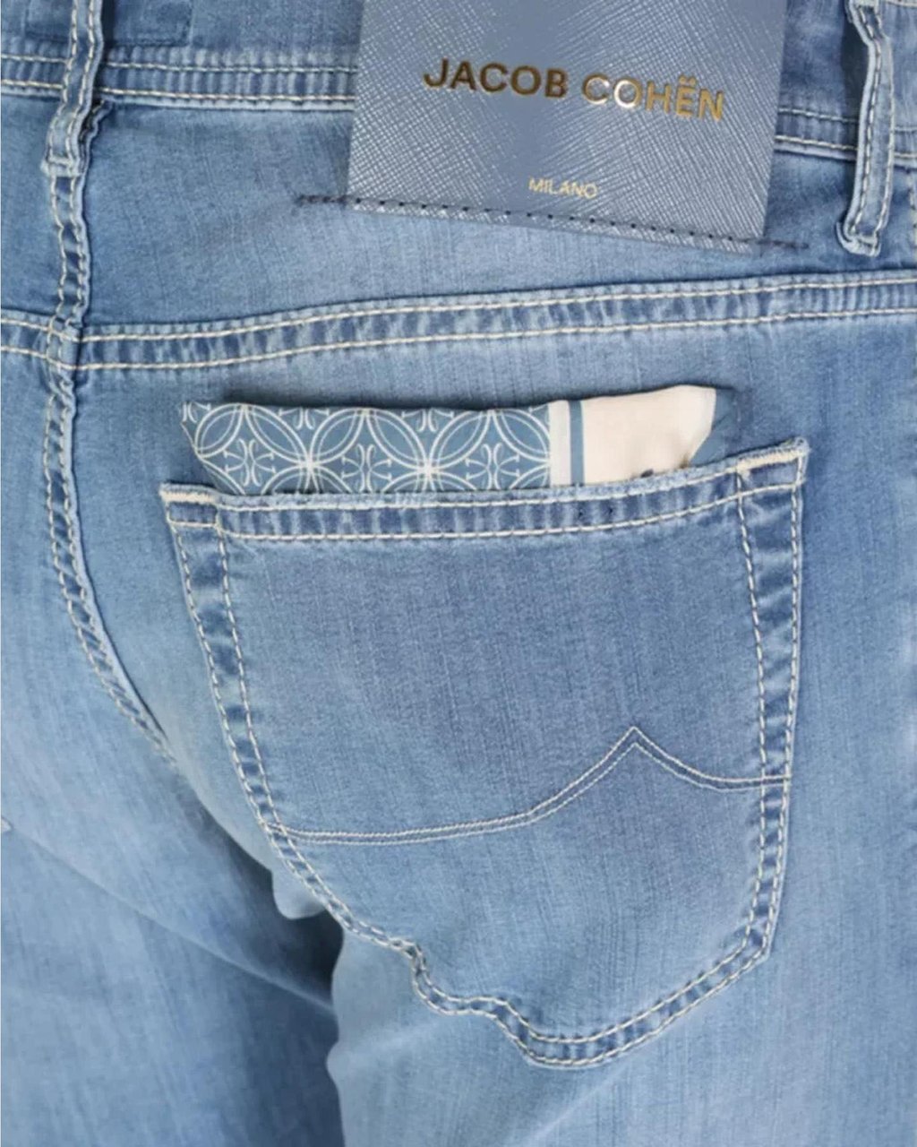 Jacob Cohen Heren Pant 5 Pkt Super Slim Fit Nick Blauw