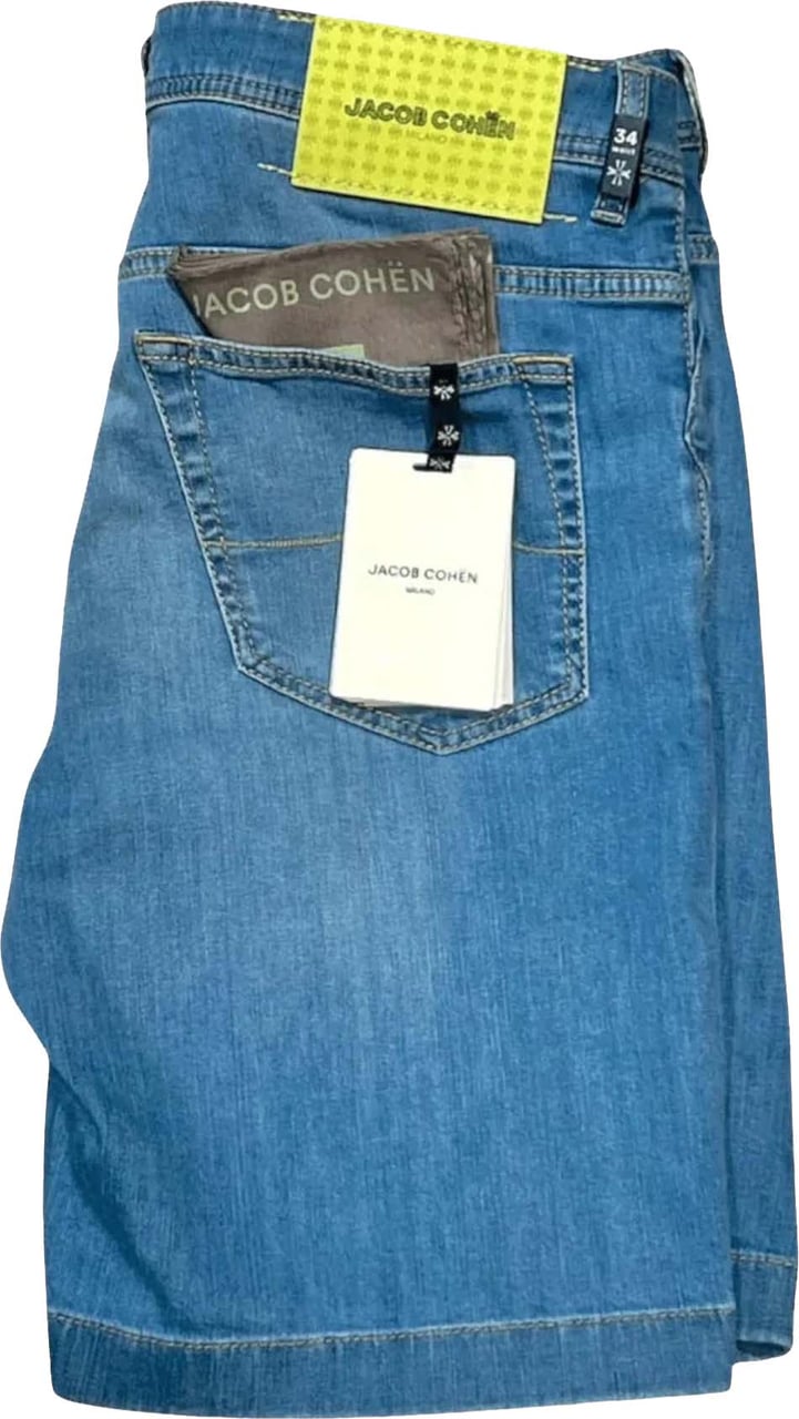 Jacob Cohen Heren Bermuda 5 Pkt Slim Fit Lou Blauw