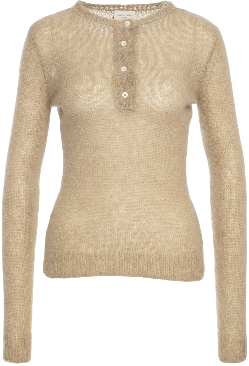 Jacob Cohen Knit shirt with braided detail Beige