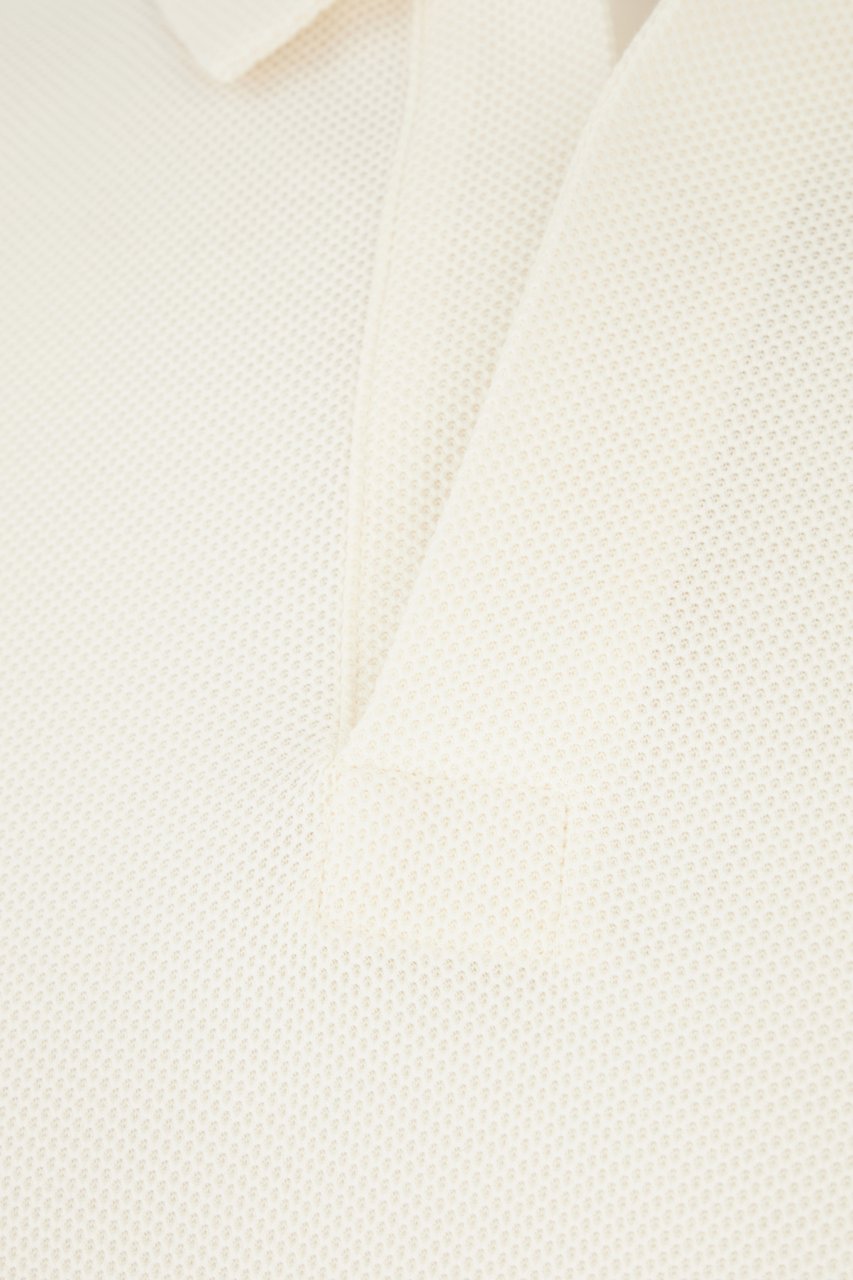 Jacob Cohen Jacob Cohen Ivory cotton blend polo shirt Neutraal