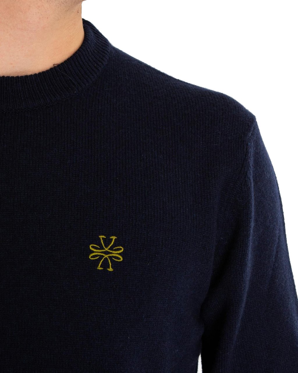 Jacob Cohen Heren Girocollo Lana Cashmere Blauw