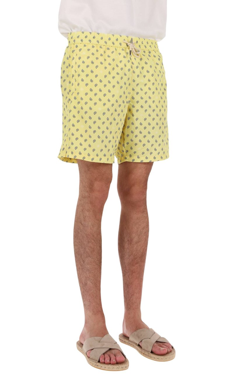 Jacob Cohen Paisley Patterned Swim Shorts with Elastic Waistband Neutraal