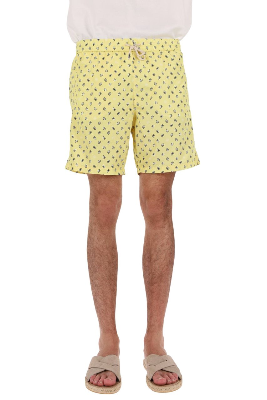 Jacob Cohen Paisley Patterned Swim Shorts with Elastic Waistband Neutraal