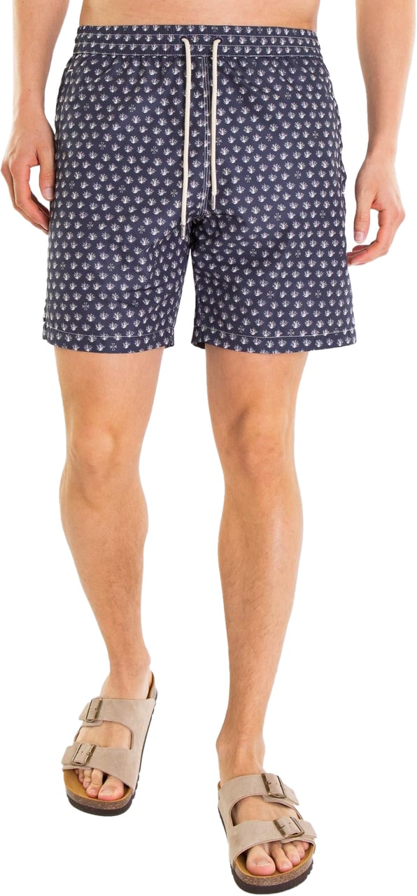 Jacob Cohen Heren Coral Print Beachwear Blauw Blauw