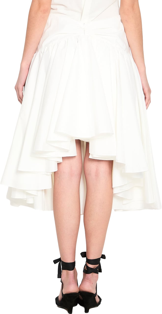 Jacquemus Draped midi skirt with godet Wit