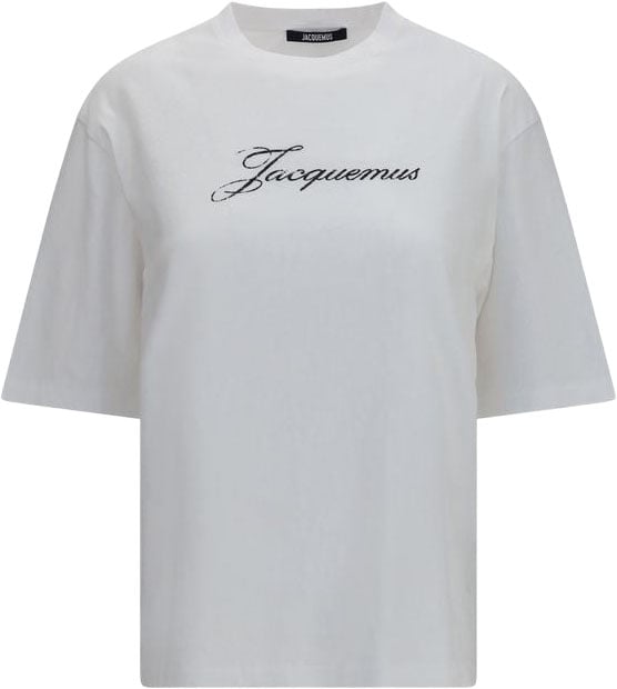 Jacquemus White Cotton T-Shirt Wit