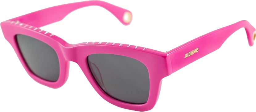 Jacquemus Nocio Pink Glasses Square Fuchsia Acetate Sunglasses Roze