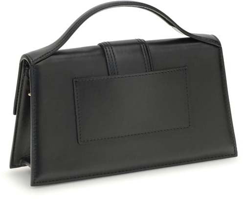 Jacquemus Black Calf Leather Bos Taurus Handbag Zwart