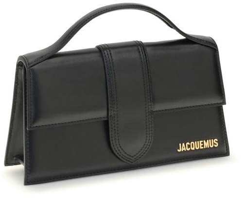 Jacquemus Black Calf Leather Bos Taurus Handbag Zwart