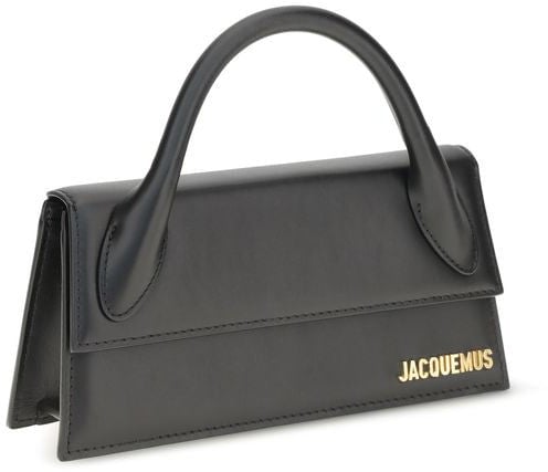 Jacquemus Black Calf Leather Bos Taurus Handbag Zwart