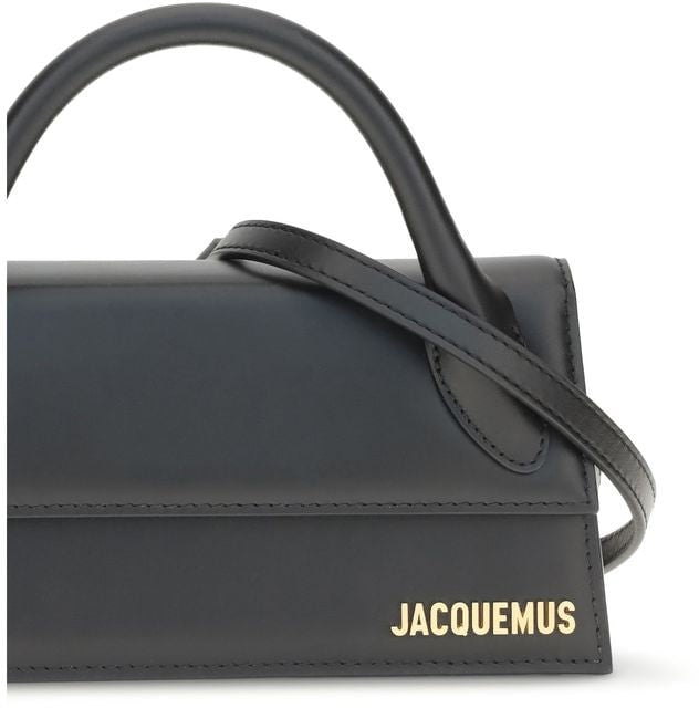 Jacquemus Black Calf Leather Bos Taurus Handbag Zwart