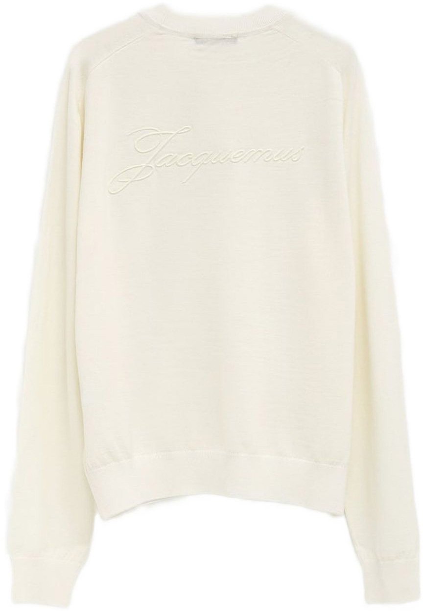 Jacquemus Off-White Crew Neck Sweater Wit