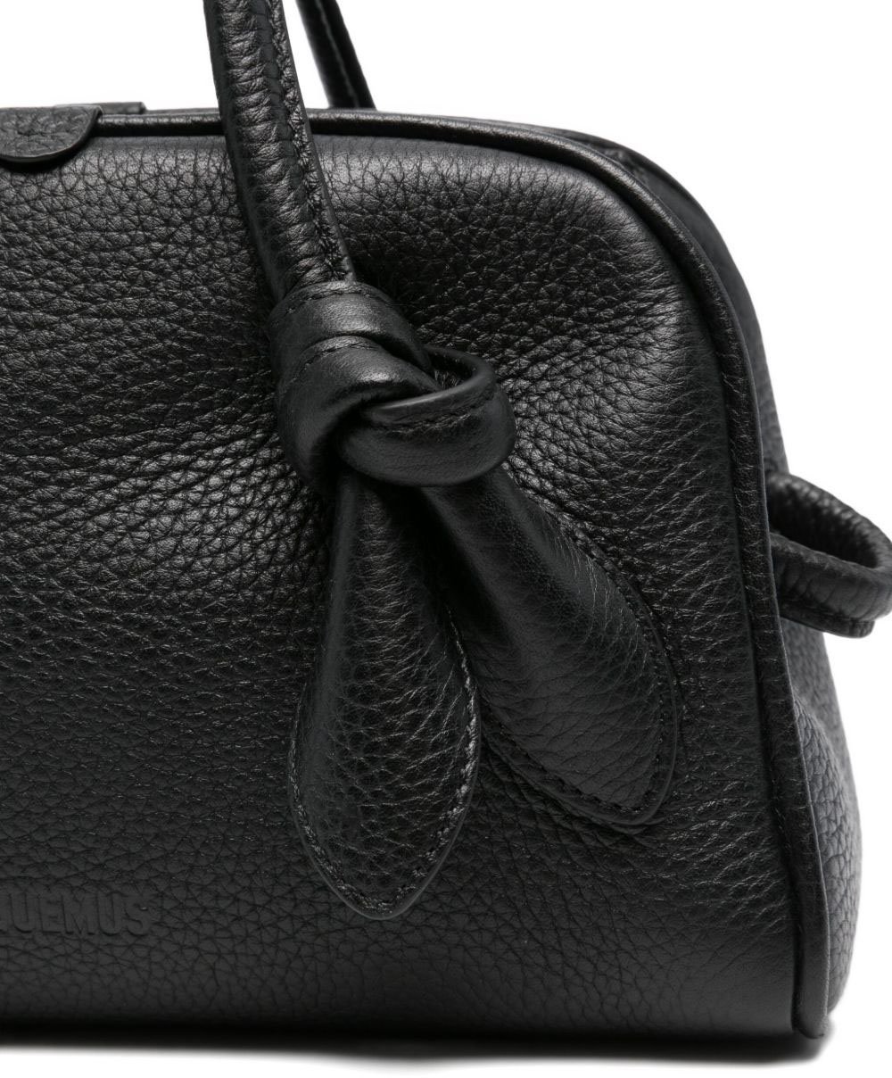 Jacquemus Textured Calf Leather Bag Zwart