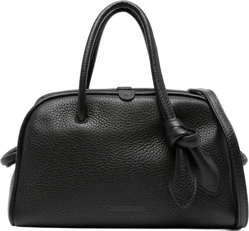 Jacquemus Textured Calf Leather Bag Zwart