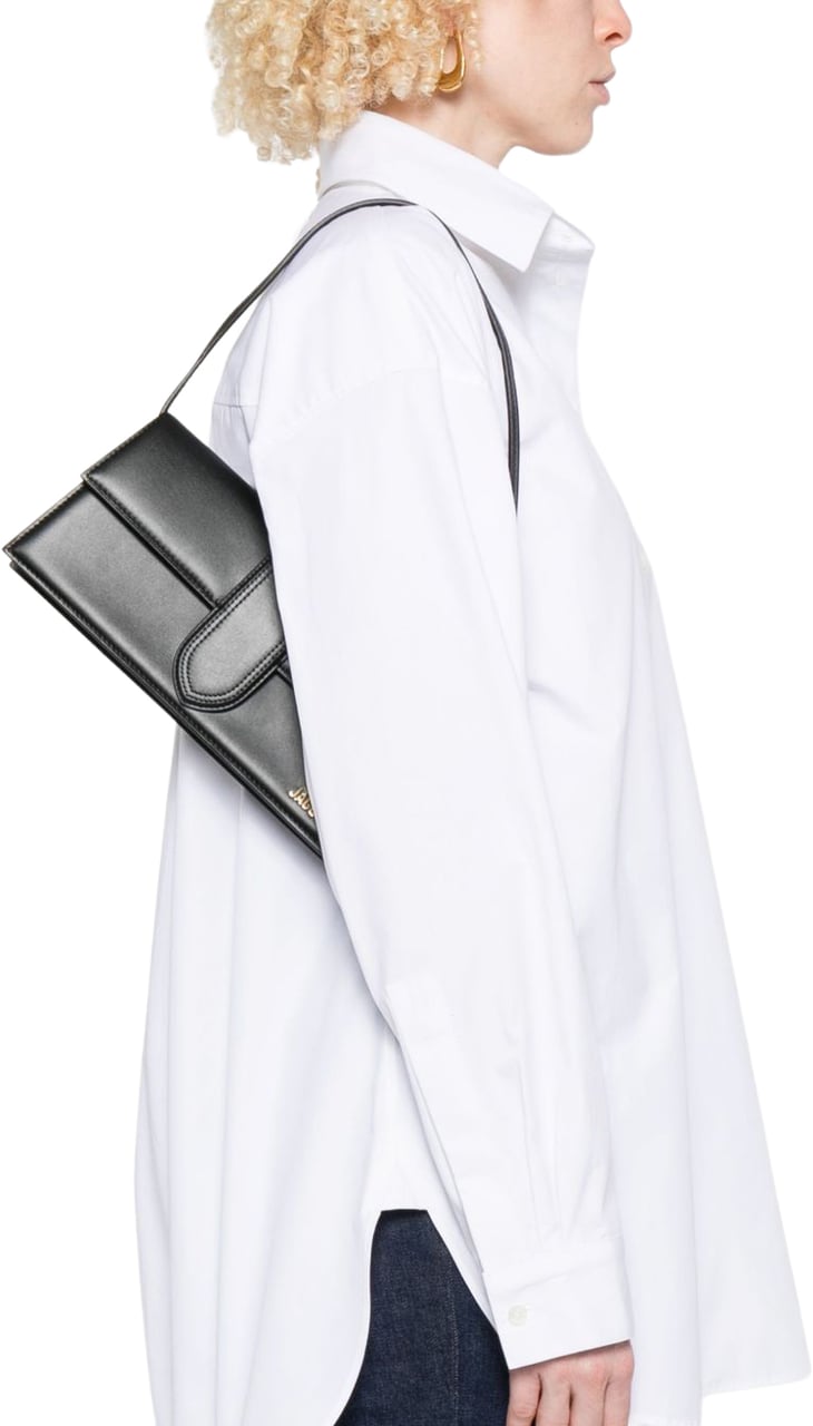 Jacquemus Rectangular Silk and Nylon Shoulder Bag Zwart
